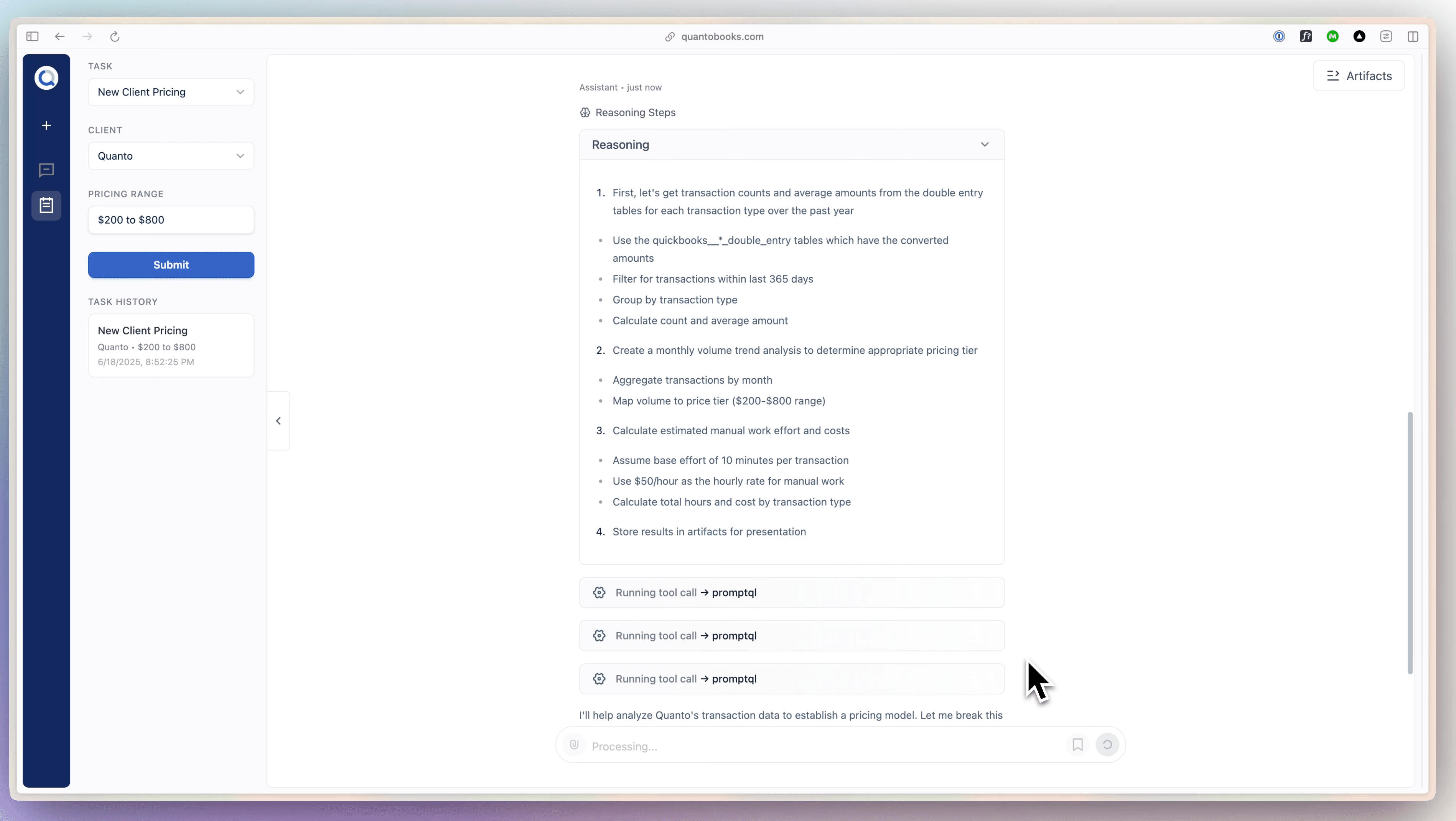 New Client Pricing Estimate